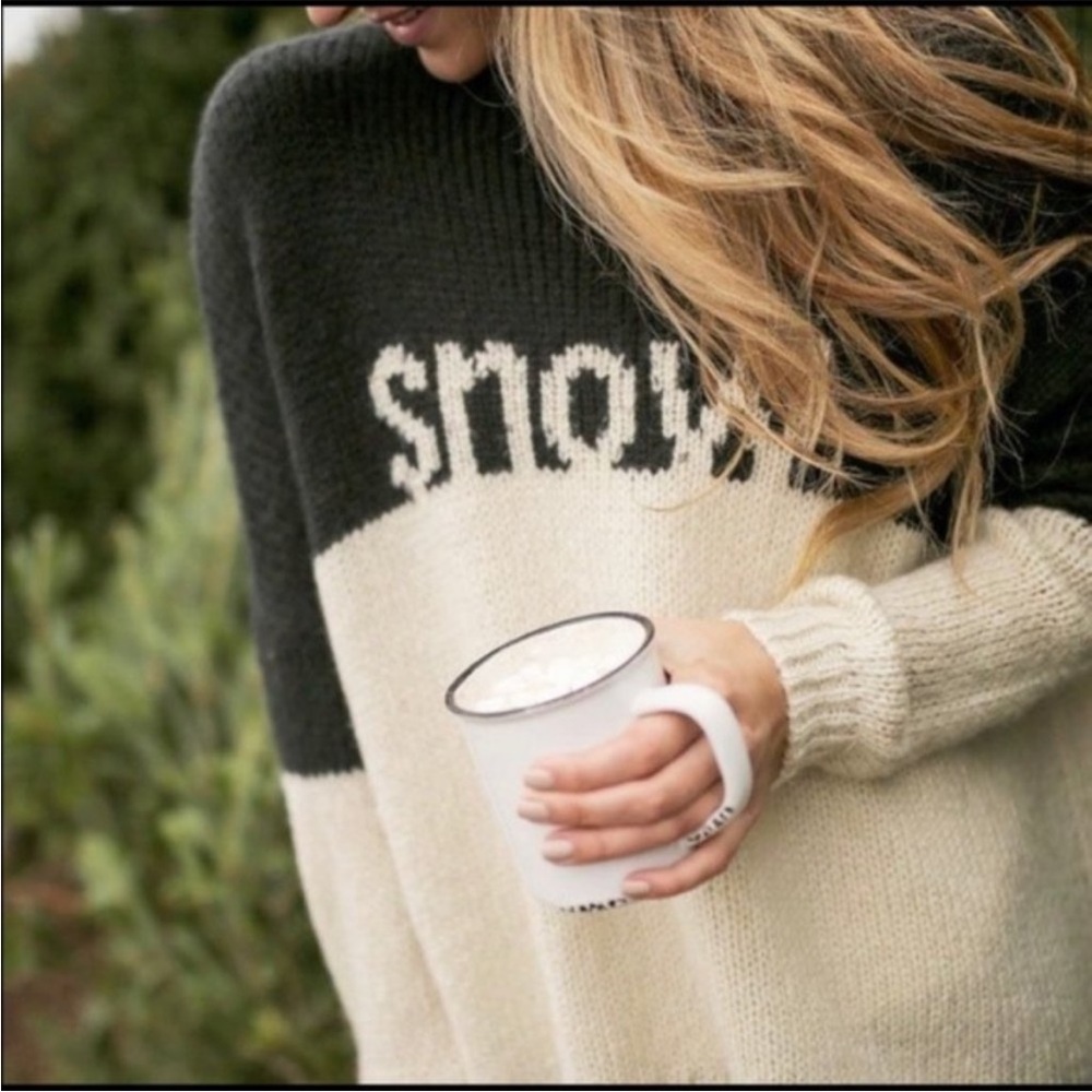 Anthropologie Wooden Ships Snow Sweater